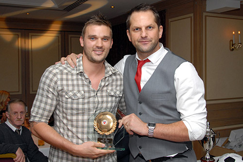 Gary Norton with Jamie Barrett (Manager's Player of the Year)