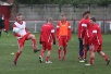 Gresley players warming up before the game
