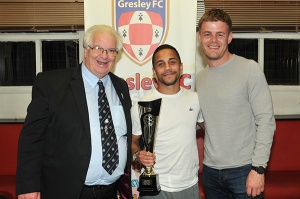 Reece Morris claimed four awards at the Gresley FC Presentation Evening